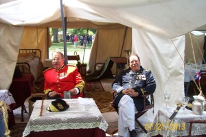 Dana Russell, Lt. Colonel Royal Engineers (Obs.) and Naval Commander Tim Graham 